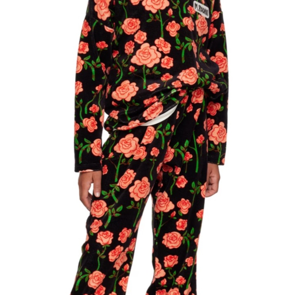 Mini Rodini Rosebud Velour Set (top and pants) Size 7-9